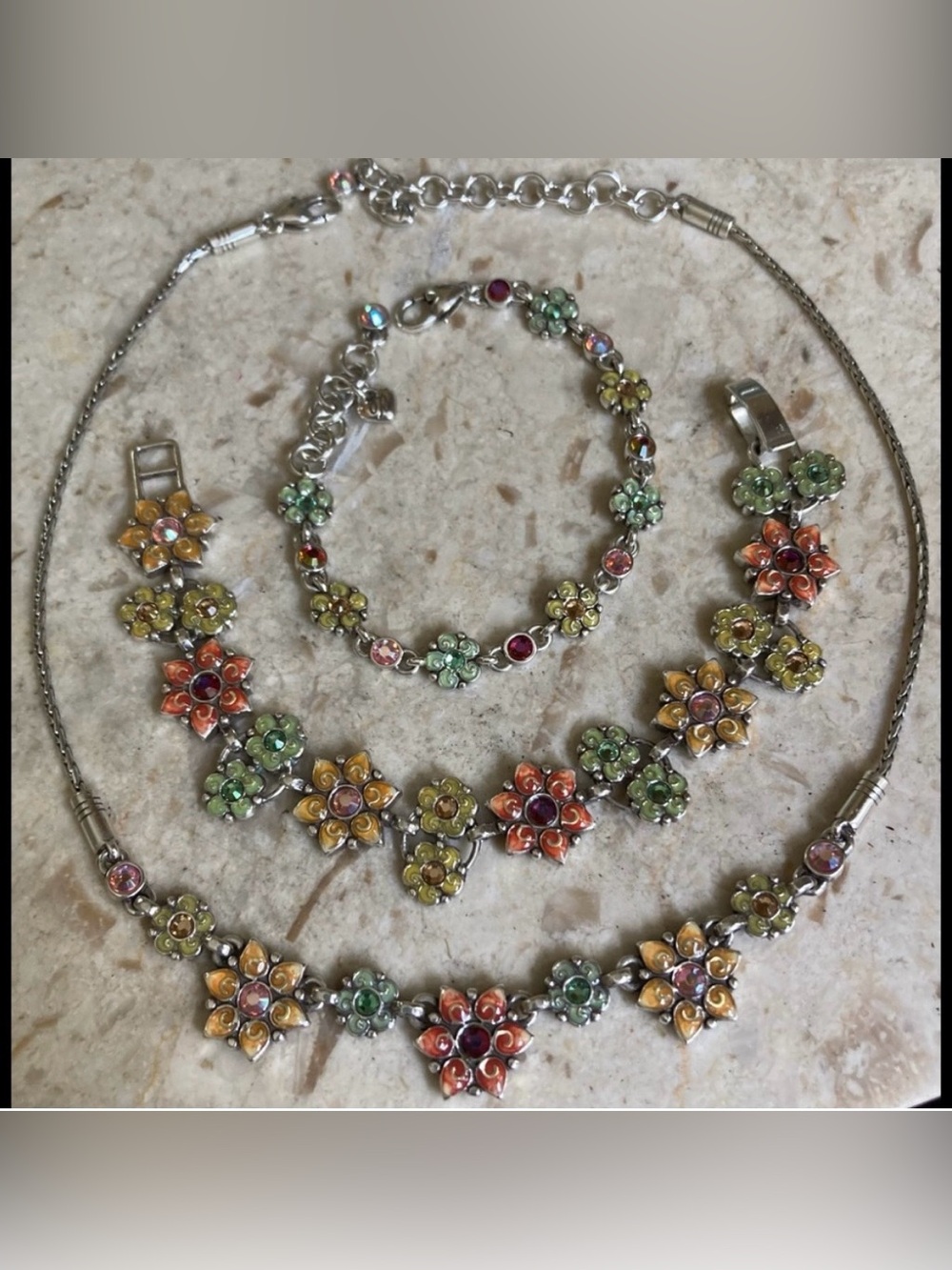 BRIGHTON Reversible Garden Of Eden 3 Pc. Set: Necklace & 2 Bracelets